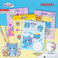 (1 Book) Greebel x Tom & Jerry Gokko School Notebook A5 58 Sheets (1PCS) School Book GBTJG 5802 I Gr