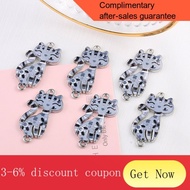 sg hello kitty ezlink charm Silver Plated Enamel Colorful Cat Charm Connectors for Jewelry Making Bracelet Necklace Craf