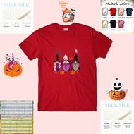Halloween T-Shirt With Witch Gnomes And Pumpkins Print - Festive Costume Top For Party Trick-Or-Trea