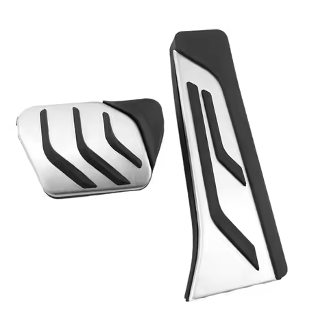 N24R-Gas Brake Pedal Covers In No Drill Design Stainless Steel 1 Set For BMW For G20 G21 G28 3 Serie