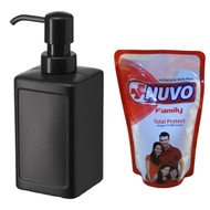 Nuvo Body Wash Sabun Mandi Cair 450ml + Dispenser Sabun Cair Hitam
