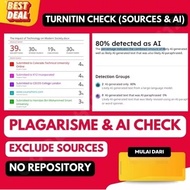 [02 Utk Pelajar] AI + Similarity Document Check Turnitin AI Content Detection Plagiarism Checker Fas