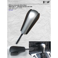 Shifknob Automatic Silver Black bmw E46 fits: E39 E60 E36 E81 E82 E90 Coupe - Sedan - Cabrio - Touri