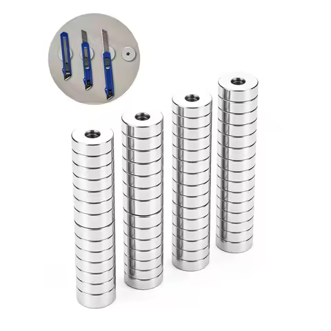 10/20/30PCS super Strong Neodymium Magnets with Hole Dia10mm With M4Countersunk Ring Hole NdFeB Roun