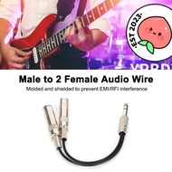 YRBWDYZDH 6.35mm Male to 2 6.35mm Female, Male to 2 Female Shielding Breakout Splitter Cable, Electr