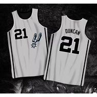 Basketball Jersey Terno Adult Terno Plain White Custom Tim Duncan Alternate Gray Jersey San Antonio 