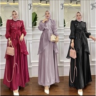 Azkana Batik Dress brocade outer gamis FIDELYA PARTY GAMIS