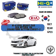KIA OPTIMA K5 / RIO / K3 / SSANGYONG ACTYON / HYUNDAI VELOSTER / ELANTRA / I40 (REAR) DISC BRAKE PAD