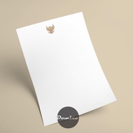 Kop Surat Garuda Emas Letterhead hot stamp gold Kop Surat Poli Emas