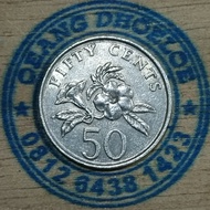 Koin 50 cent Singapura Fifty Cent 1985 - 2013