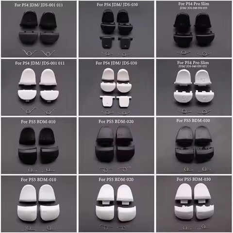 Black Replace R1 L1 R2 L2 Triggers Buttons For PS3 PS4 Pro Slim for PS5 V1 V2 V3 BDM-010 020 030 Con