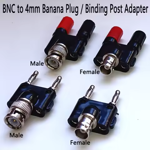 1PC BNC Male/Female to 4mm dual position Banana Plug / Binding Post Adapter for Oscilloscope Multime