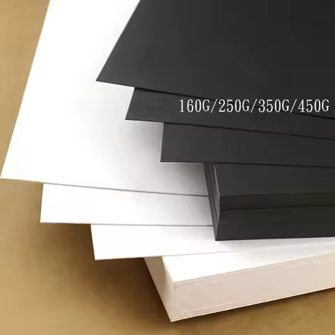 A3 A4 Black Paper Cards Thick White Cardboard Paper Cutting Sketching DIY Craft Business Card Making