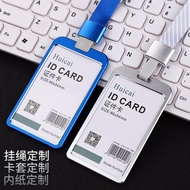 Aluminum Alloy ID Card Holder Work Badge Lanyard Student ID Holder Badge Holder Bus Access Control B