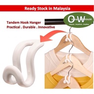 [Value Buy] 1pcs Tandem Hook Clothes Hanger Space Saver Wardrobe / Penggantung Baju Seiring Menjimat Ruang Almari