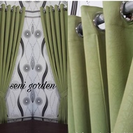 Gorden Jendela Dan Pintu Kamar Bahan Gorden Blackout Import Gorden Ruang Tamu Satu Set Gorden Pintu 