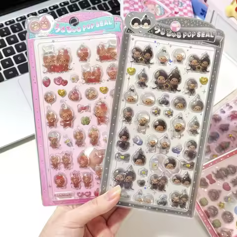 Kawaii Tamagotchi Stickers Cartoon Creative Peripheral Phone Case Transparent Sticker Hand Account M