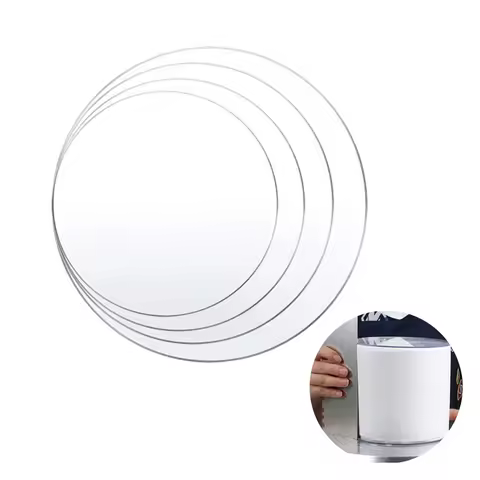 4 Sizes Round Acrylic Cake Discs Boards Topper Reusable Perspex Disk Base for Trimming Decorating Su