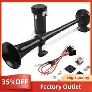 150Db 24V Train Horn Black Horn for Truck, Single Trumpet Truck Air Horn, for 24V Vehicles Train Car