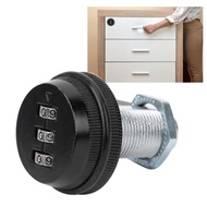 Dial Combination Lock  Cabinet Security Combi-Cam Password for Drawers(Black)