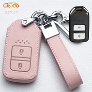 GTIOATO เคสกุญแจหนัง Honda,เคสใส่กุญแจรีโมทสำหรับ Honda Civic City Jazz Brio BRV Accord CRV Mobilio HRV Odyssey
