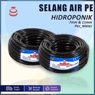 Selang Air PE 11 7 mm Hidroponik 1 Rol Permeter Selang Irigasi Sprayer Ferigasi Drip Air