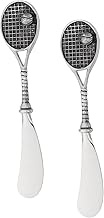 Wine Things 2-Piece Zinc Alloy Cheese Spreader/Butter Knife (Tennis Racquet)