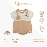 M&B (3M-24M) Bodychip Squirrel & Chestnutshort sleeve, soft, cool and fashionable for boys 5.7kg-13.