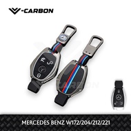 V-Carbon Metal Key Cover Smartkey Casing Cover Metal Key Mercedes Benz SLK 200 250 W172 / C 200 250 