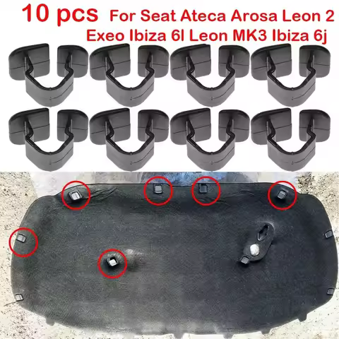 10pcs Hood Bonnet Sound Proofing Insulation Retainer Clips 1H5863849A01C For Seat Ateca Arosa Leon 2