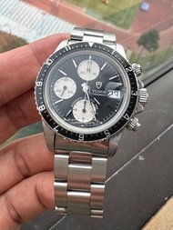 歡迎交換 直殼 Tudor 79170啞黑面擰圈直釘 膠蓋計時 Oysterdate Big block Black