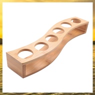 (P U T L)Shot Glass Holder Set-1Oz/30Ml Shot Glass Set Bamboo Shot Glass Holder, 6Pcs Shot Glass Set