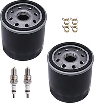 Rebuiman 49065-2057 Oil Filter 2Pcs Fit for Kawasaki FB460V FC540V 4 Stroke Engine, for Mule 600 610