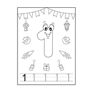 Coloring Pictures of Numbers 1-10 - Set of 10