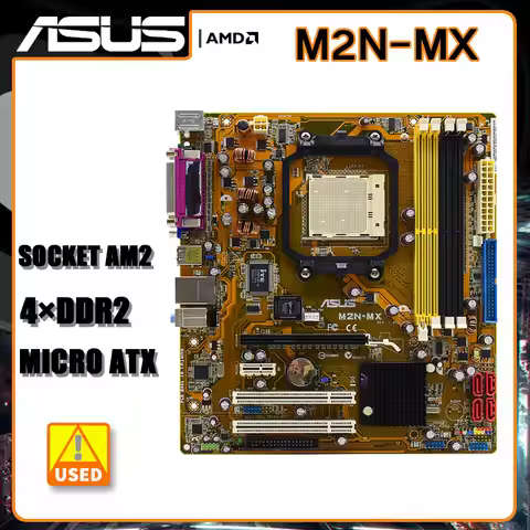 ASUS M2N-MX Motherboard Socket AM2 NVIDIA NF6100-430 4×DDR PCI-E 16X Micro ATX support Athlon 64 350