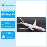Boeing 777-300ER Emirates Commercial Airplane Paper Model Kit