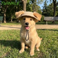 TWINKLE1 Dog Fisherman Hat, Adjustable Strap Exposed Ears Corduroy Dog Hat, Fashion Comfortable Brea