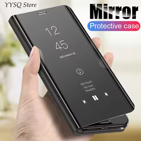 Mirror Smart Case For Samsung Galaxy A32 4G Cover Leather Flip Case For Samsung A32 SM-A325F SM-A325
