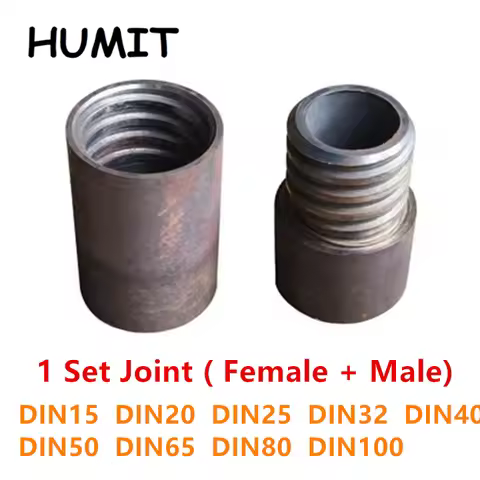 DIN15 - DIN100 Drill Pipe Joint 1/2 - 4 Inch Joints Spiral Drill Rod Stem Joint Water Well Machine C