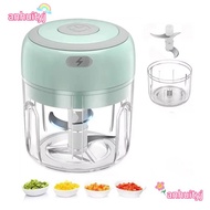 AHTY Portable Veggie Chopper, Multifunctional Mini Electric Garlic Chopper, Rechargeable USB Long Ba