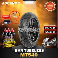 ASCENDO MT540 TUBELESS TYRE (120/70-13 / 140/60-13) Ring 13 NMAX AUTOMATIC MOTORCYCLE TIRES NMAX TIR
