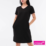 Crissa Honeycomb Knits Short Sleeves Dress CSDT16-0074