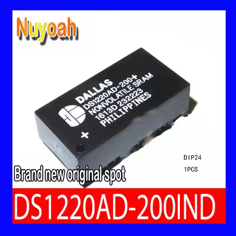 100% New original spot DS1220AD-200IND Dip24 Marking:DS1220AD-200+ Non-Volatile SRAM Module, 2KX8, 2