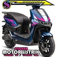 (2)/ STICKER CUTTING STICKER STRIPING ELECTRIC MOTORCYCLE/ ELECTRIC BIKE STICKER YADEA T9/T9L ELECTR