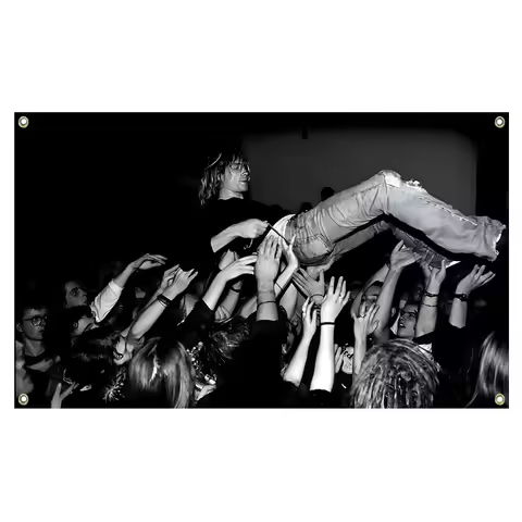 Kurt Cobain Music Rock Band Singer Flag Music Album Cover 3x5fts 2x3fts,Used for home decoration