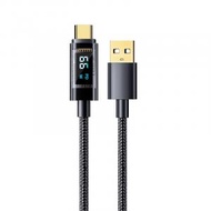 Fukuoki - 120CM Type C to USB PD 3.0 充電線 即時速度顯示 PET編織 充電線 傳輸線 電源線 (iPhone 15 /Samsung/小米/iPad 適用)