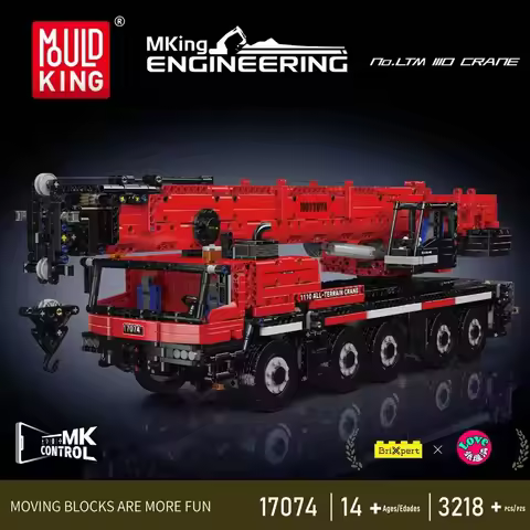 NEW 3218Pcs Technical City Engineering LTM1110 Mobile Building Blocks Crane Remote Control Truck Toy
