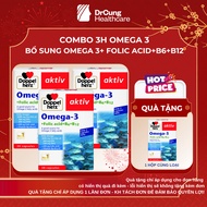 [COMBO 3 BOXES] Doppelherz Omega 3 Fish Oil - Omega 3 Supplement, Folic Acid, Maintain Heart Health 