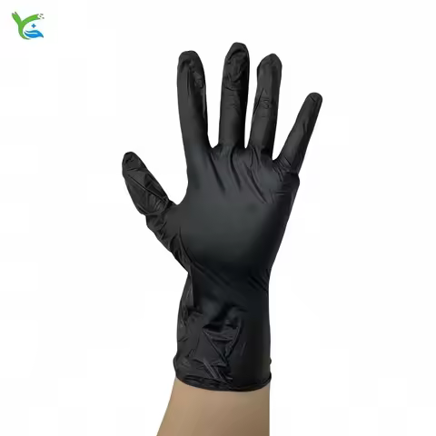 Gloves Disposable Nitrile Disposable Composite Black Nitrile PVC gloves suitable for beauty catering