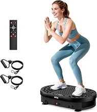 HTM Vibration Plate Exercise Machine with 120 Speed Levels, 9 Program Modes and Remote Control - 15 